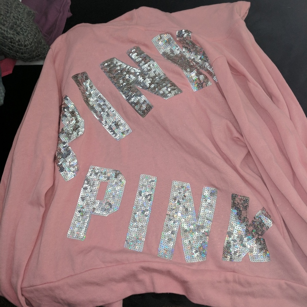 Vs pink bling hoodie